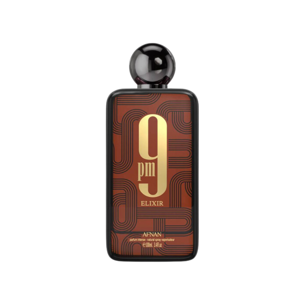 Afnan 9PM Elixir original bottle; bottle not included with decant