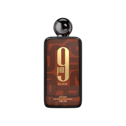 Afnan 9PM Elixir original bottle; bottle not included with decant