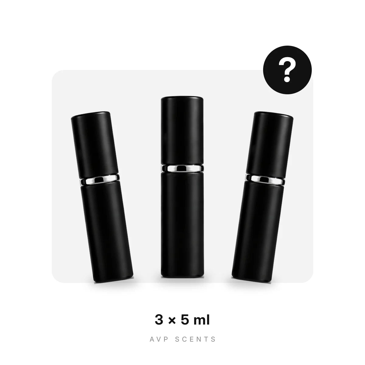 Discovery Trio: three AvP Scents 5 ml black travel sprays chosen for you
