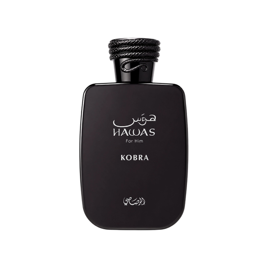 Rarasi Hawas Kobra original fragrance bottle; bottle not included with decant
