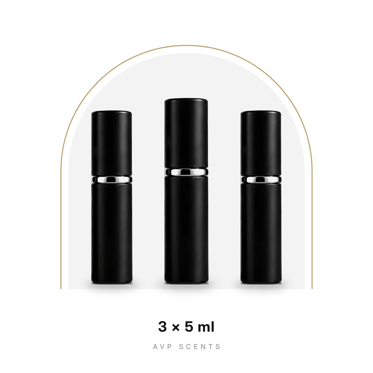 Arabic Trio: three AvP Scents 5 ml black travel sprays