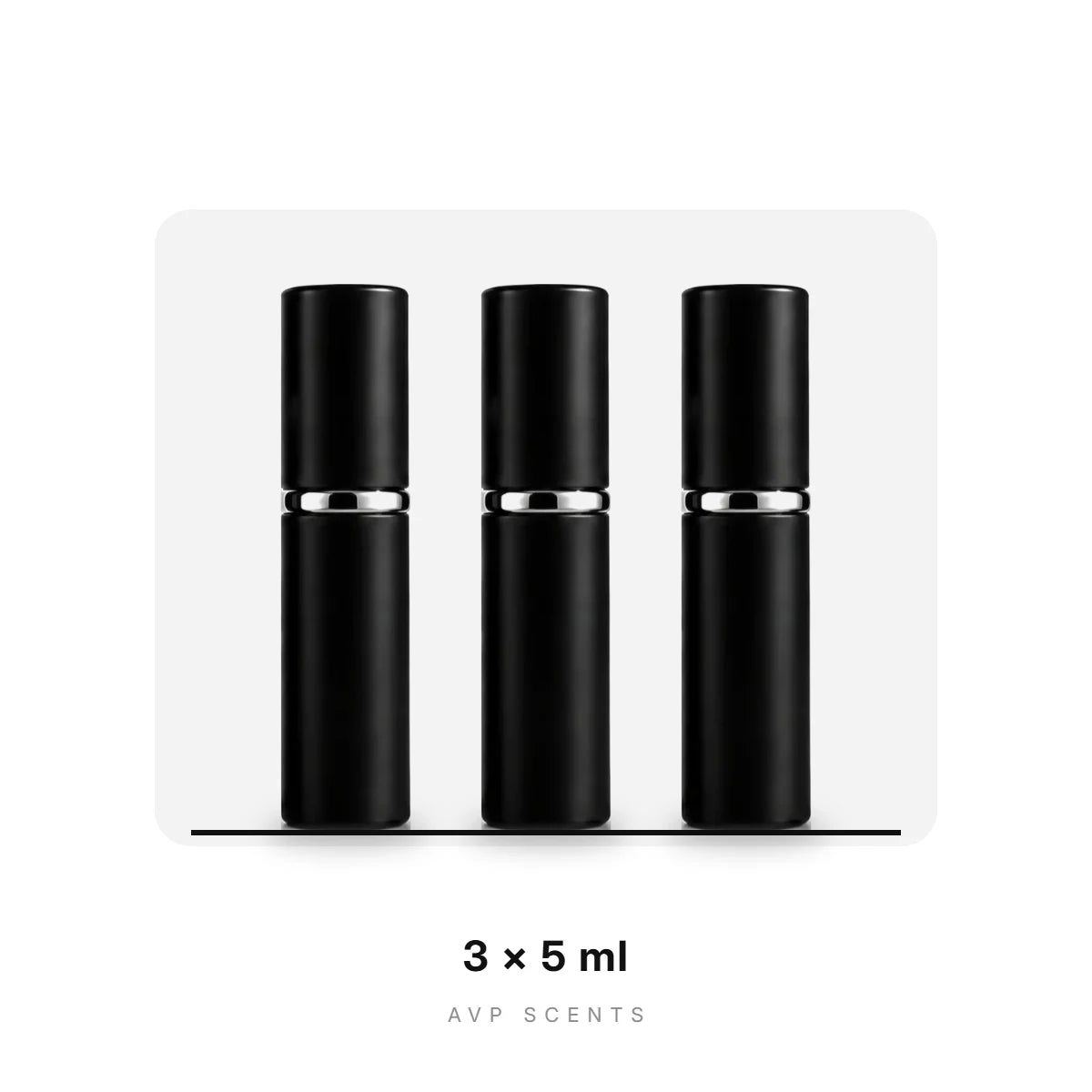 Designer Trio: three AvP Scents 5 ml black travel sprays